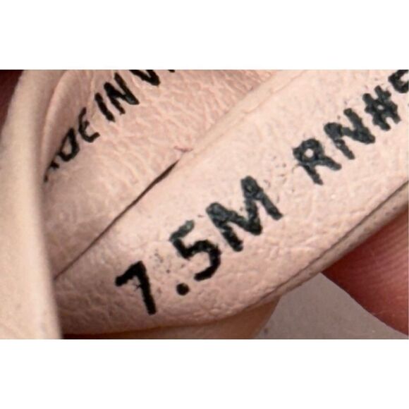 Caslon Wedges Size 7.5 Womens Sandals Pink Leather Open Toe - Picture 7 of 8